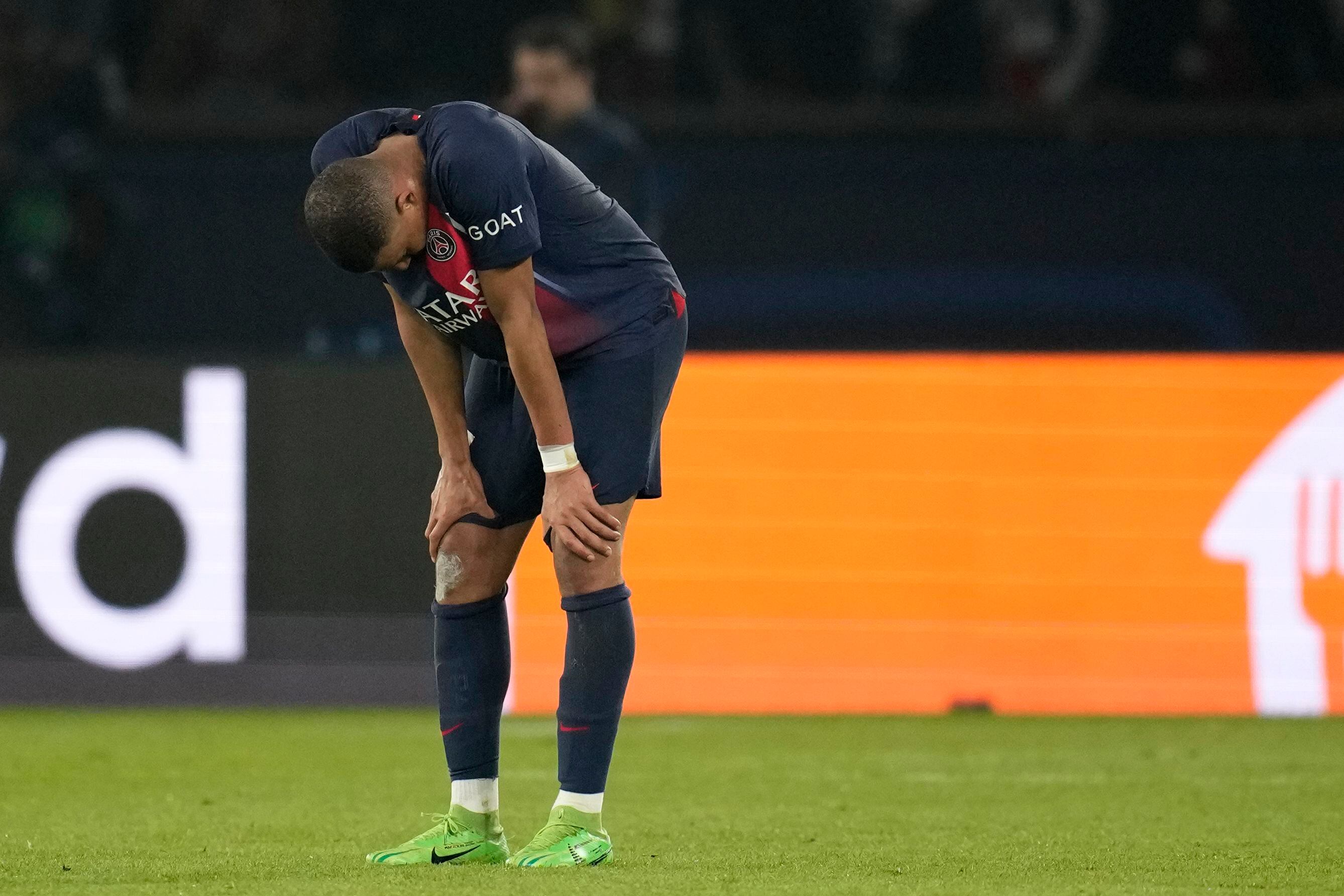 Kylian Mbappé trudges off after another Champions League dream with PSG ends