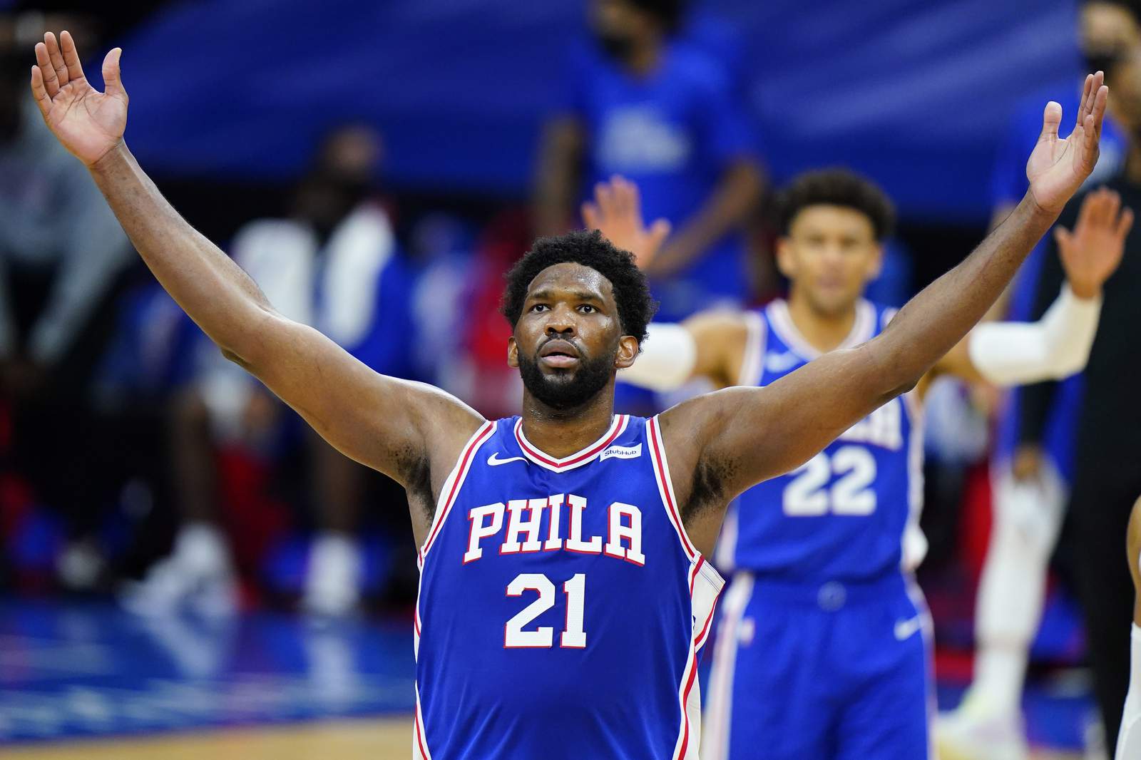 Embiid gets late block as Maxey, 76ers take 3-0 lead on Nets