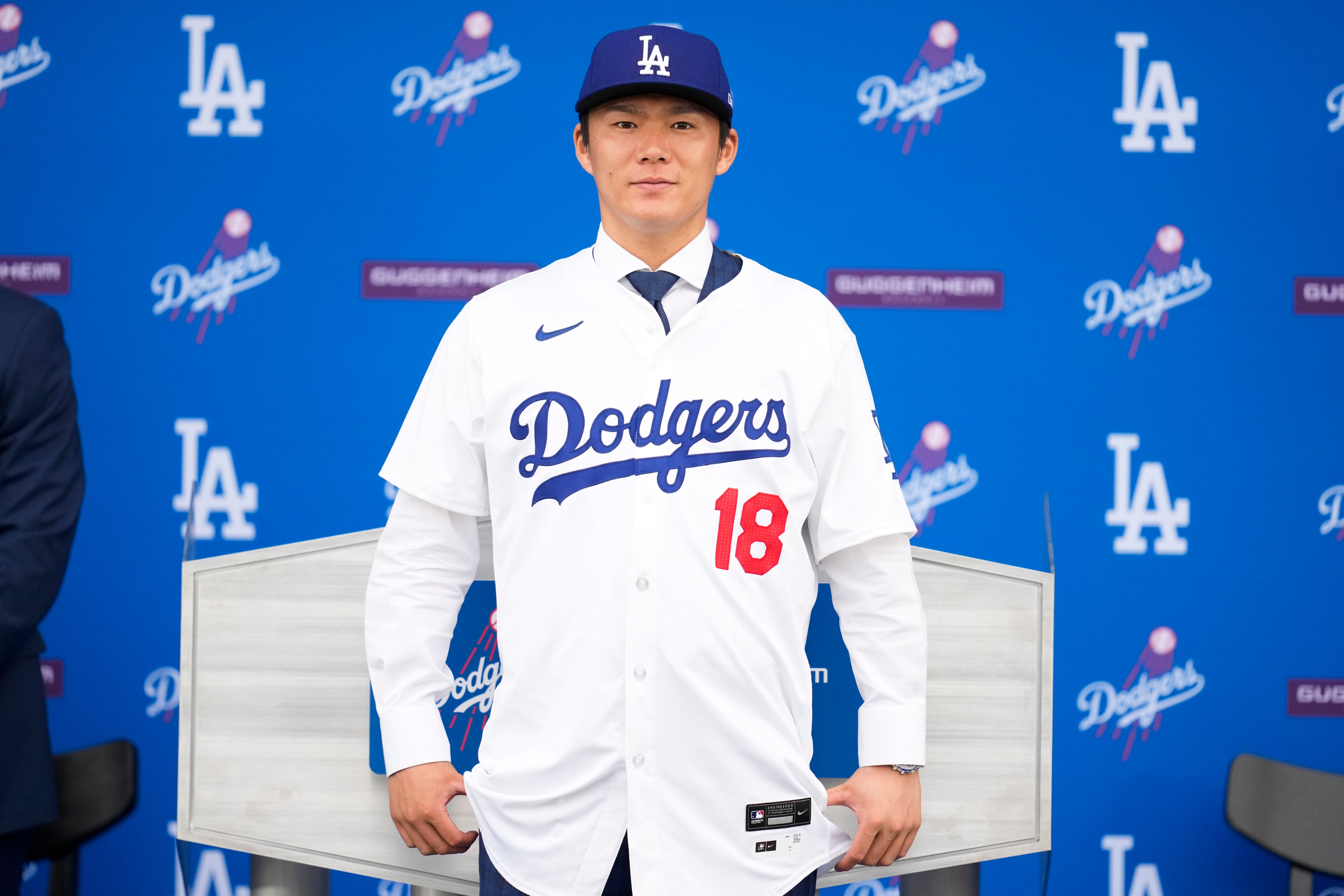 Yoshinobu Yamamoto joins the Los Angeles Dodgers, vows to compete