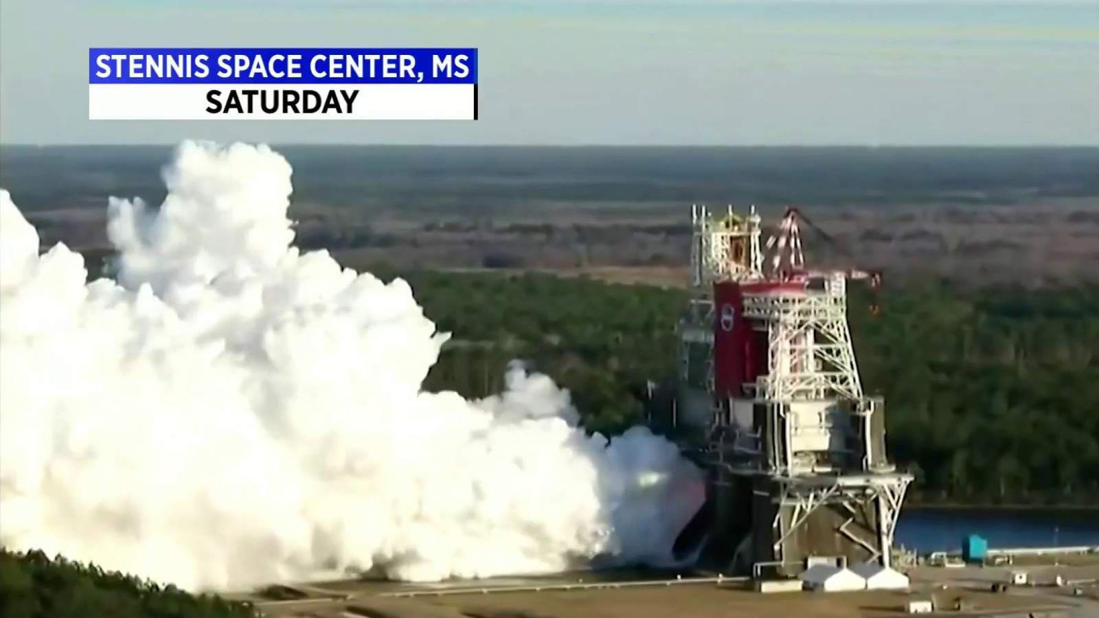 NASA test fires SLS rocket ahead of move to Florida, but engines shut down early