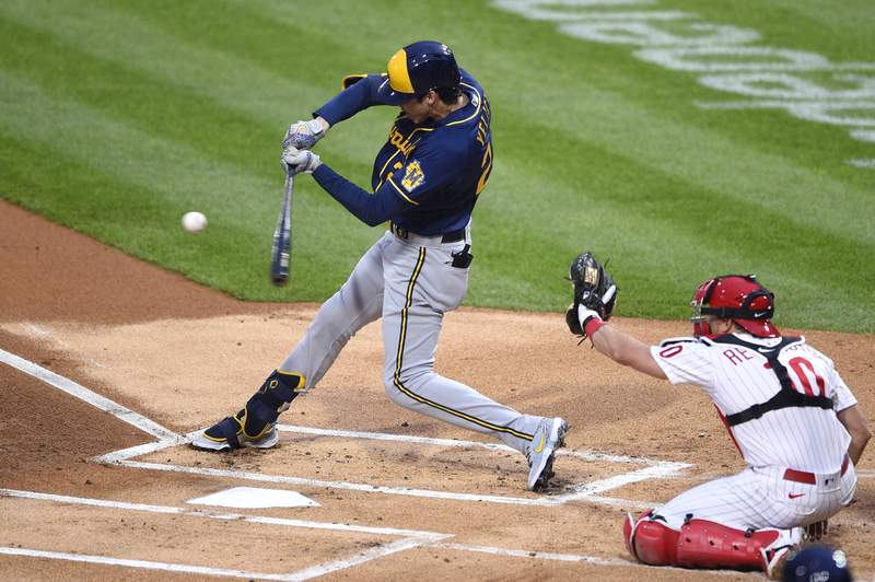 Indians end Hader's hitless streak, beat Brewers 4-3