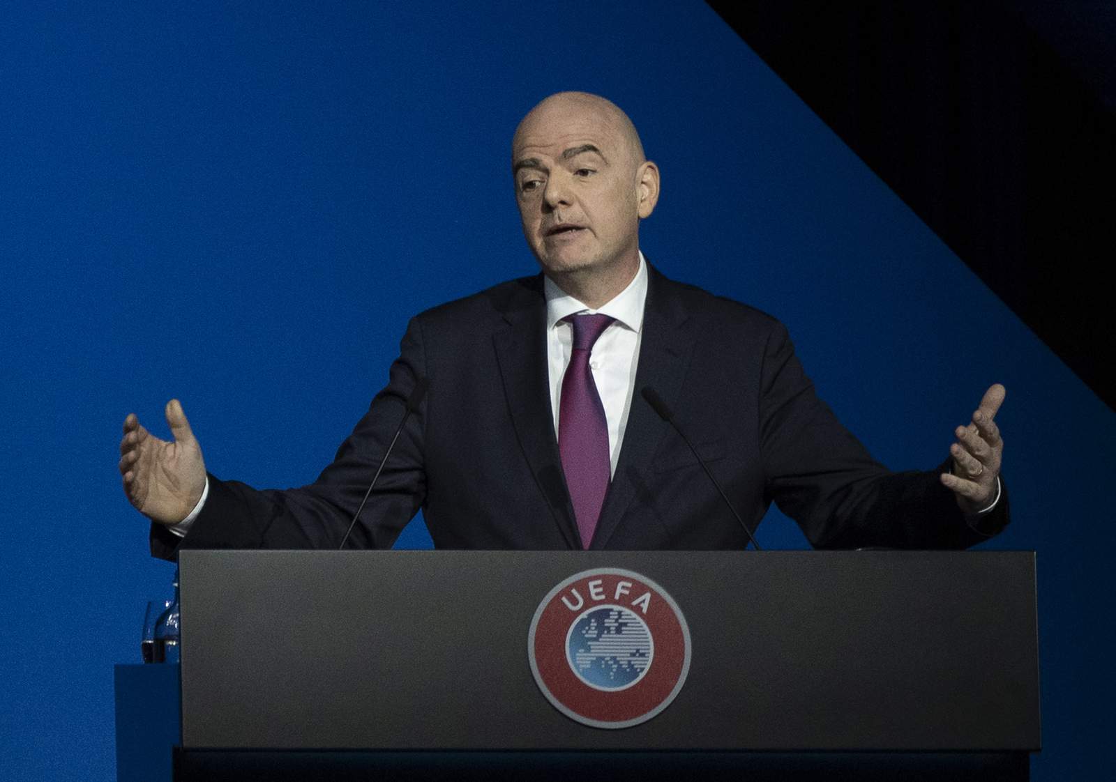 Infantino re-elected FIFA president, telling critics 'I love you all