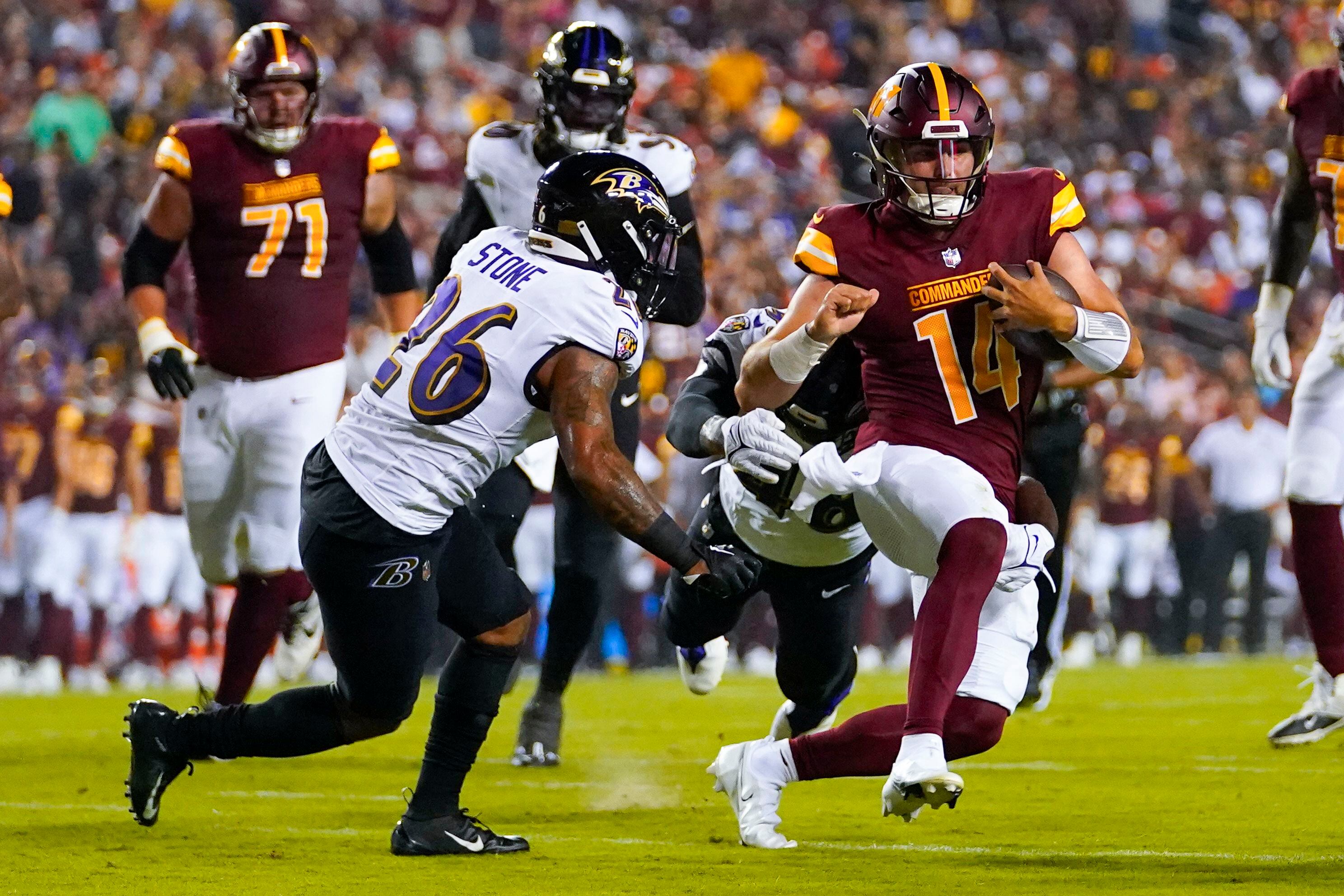 Ravens' NFL-record preseason winning streak ends at 24 with a loss to the  Commanders