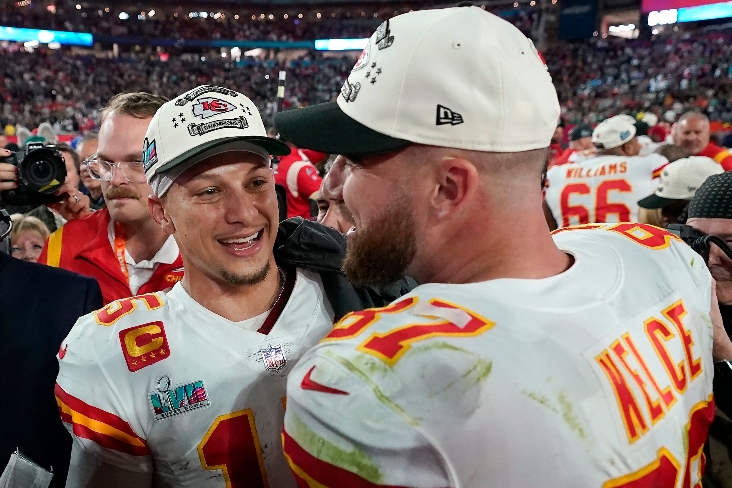 Kelce tops big brother on Super Bowl stage