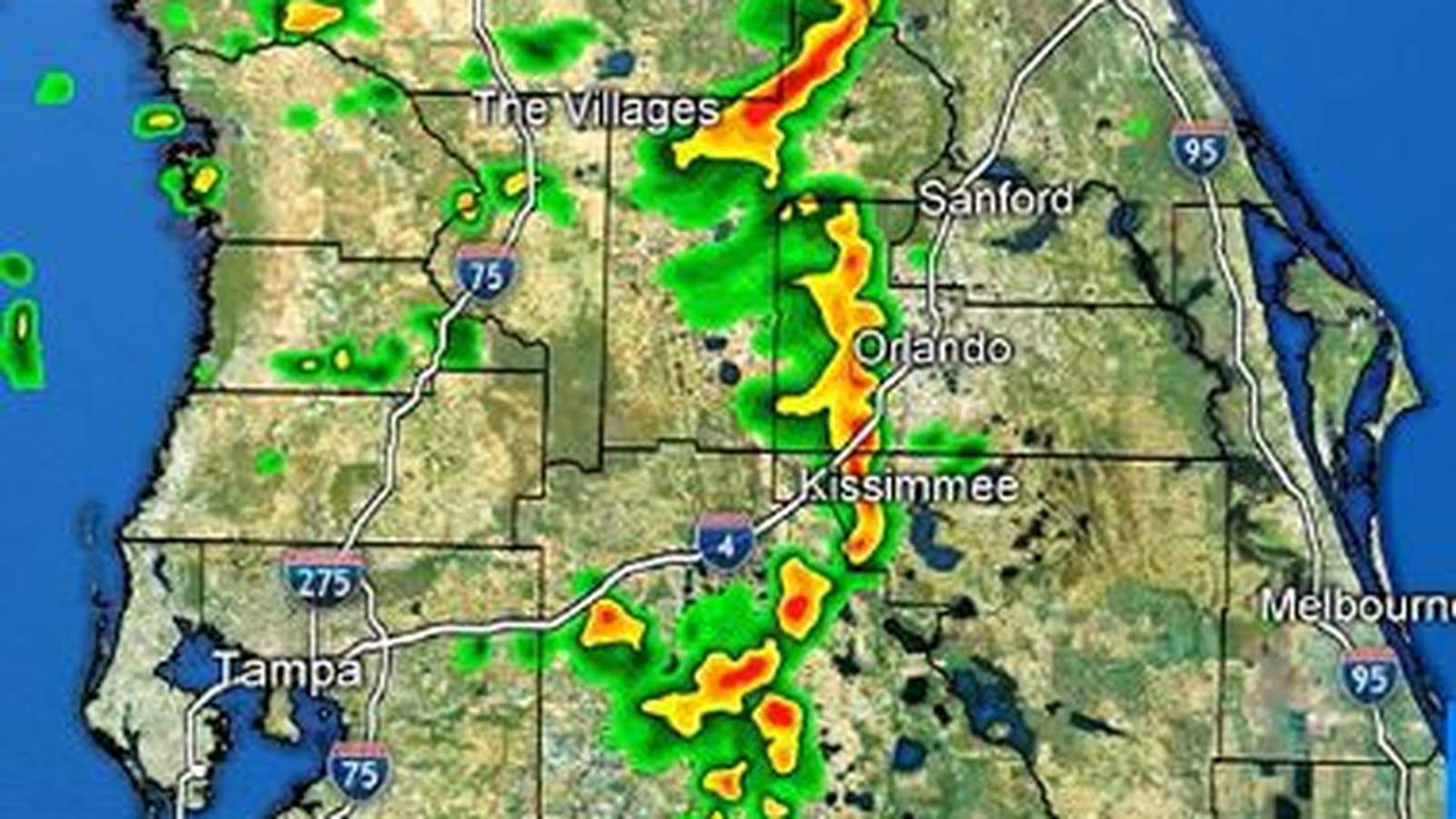 LIVE RADAR: Heavy rain moves through Central Florida