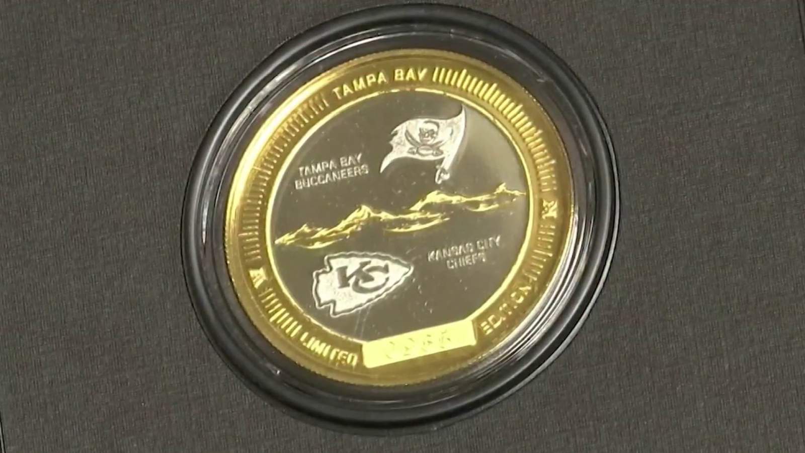 Florida sports memorabilia facility makes official Super Bowl coin for