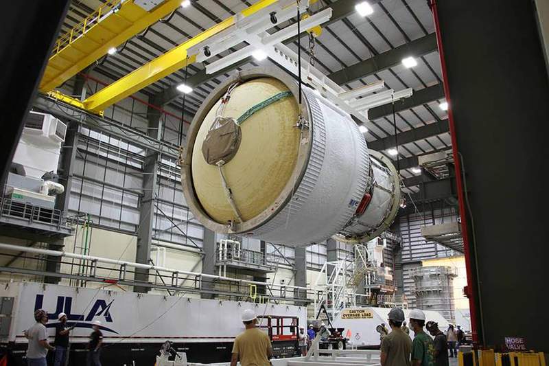 First astronaut moon mission rocket part arrives in Florida