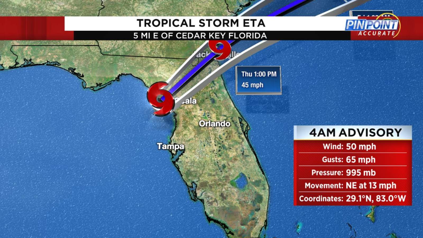 TRACK, MODELS, MORE: Tropical Storm Eta prompts warnings in Central Florida