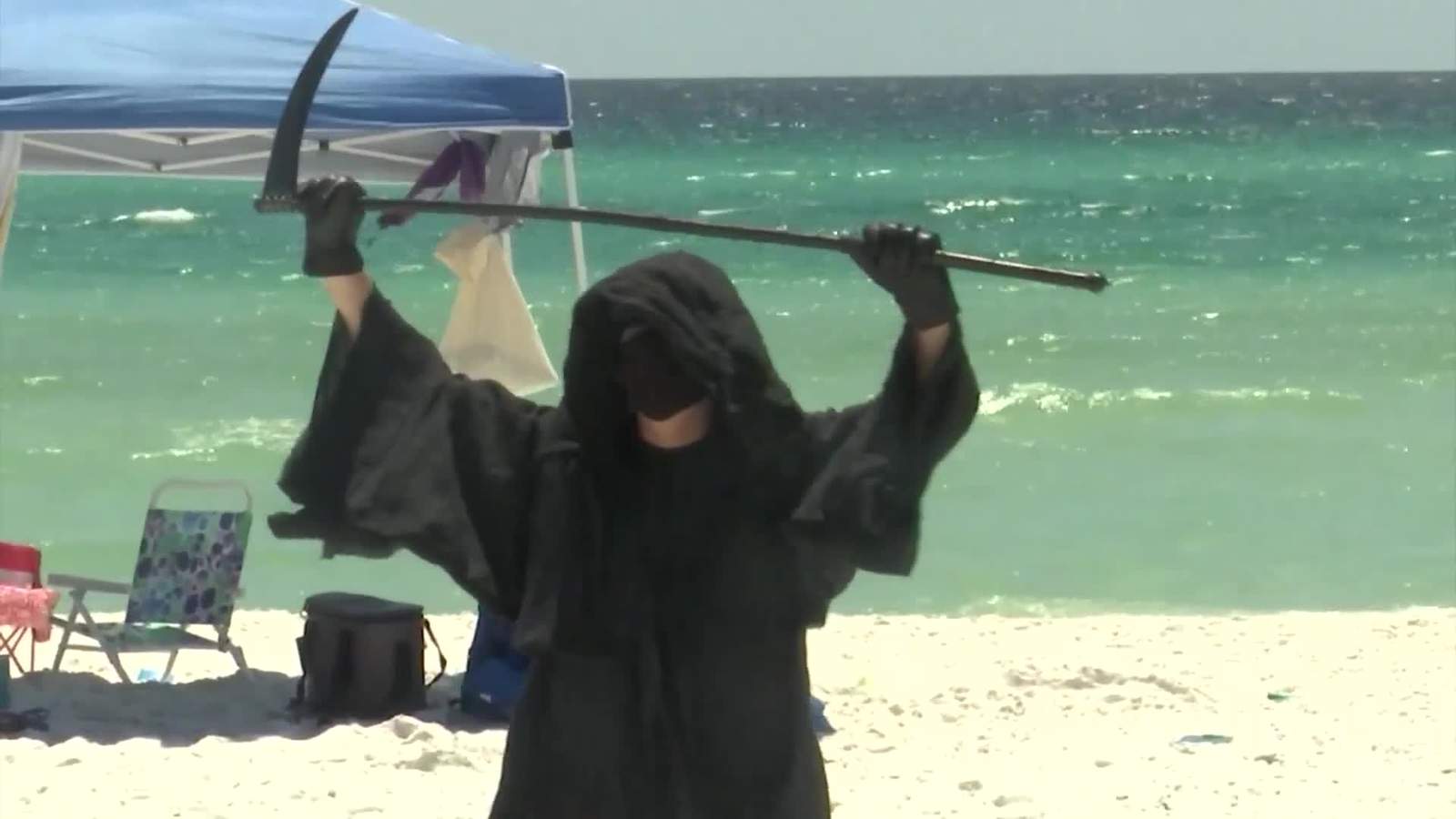 Desantis supports sanctions against lawyer dressed as Grim Reaper on Florida beaches