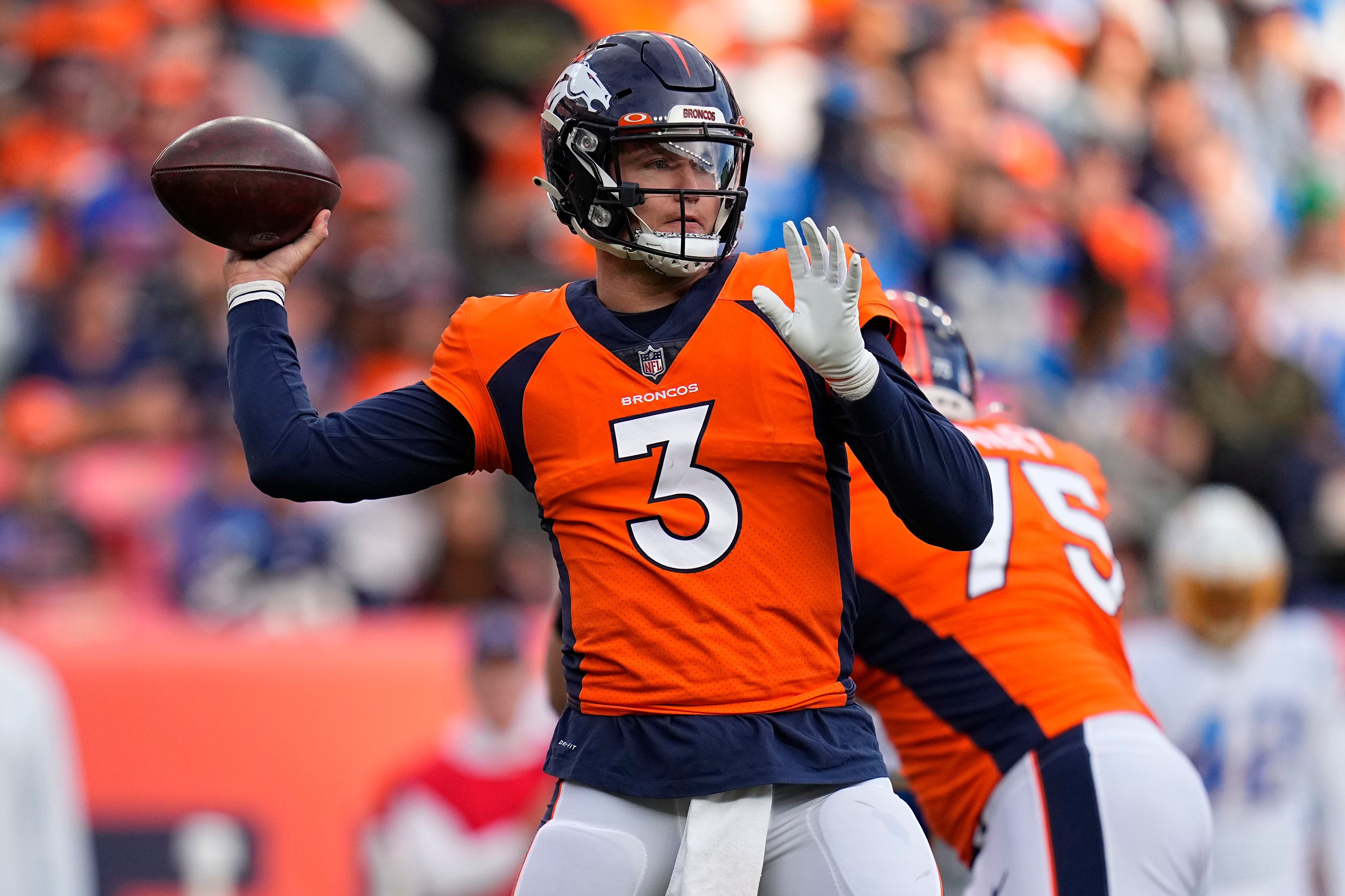 Denver Broncos offensive tackle Bobby Massie (70) gets set on the