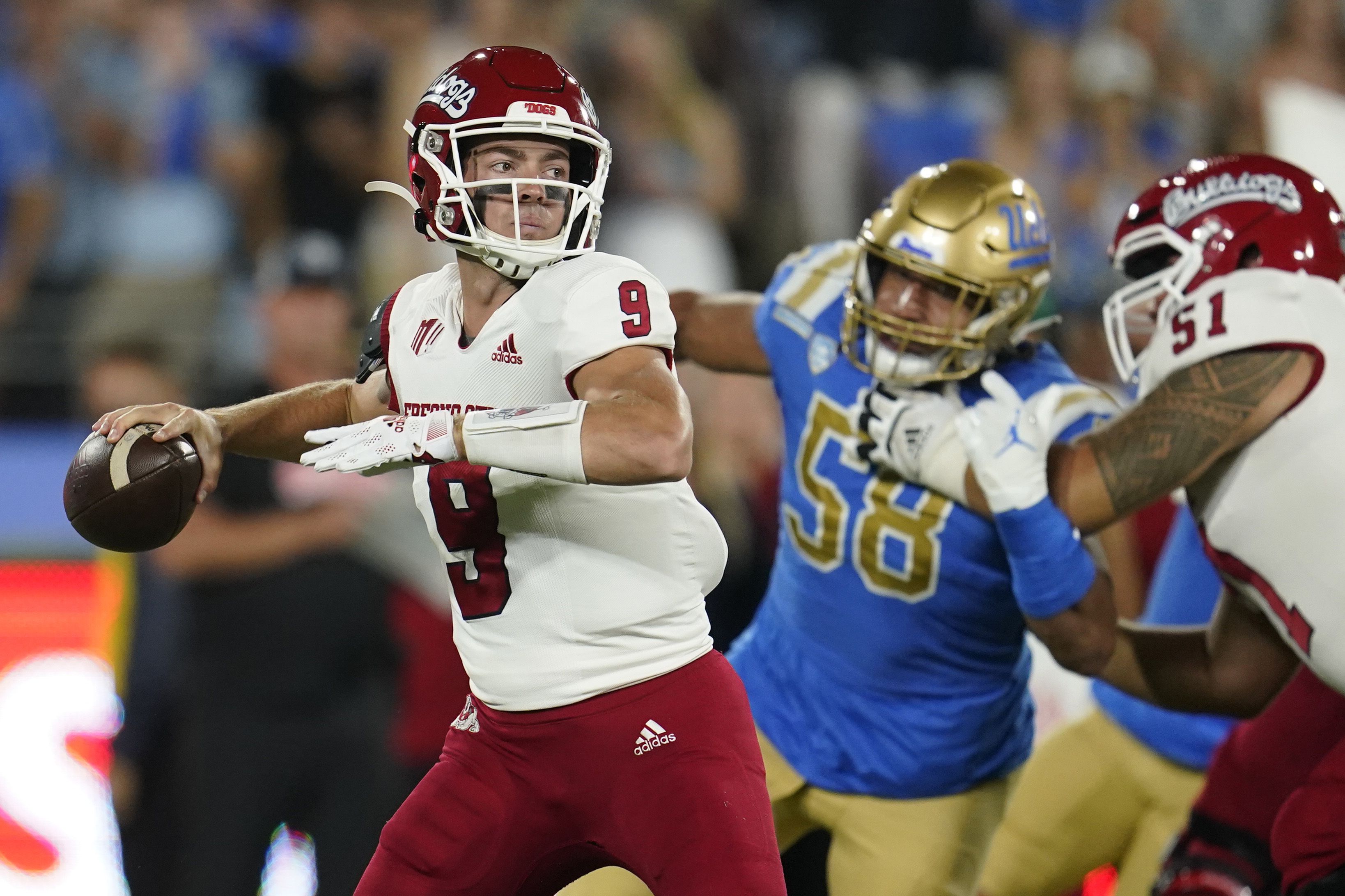 Haener's TD pass lifts Fresno State to 40-37 upset of UCLA