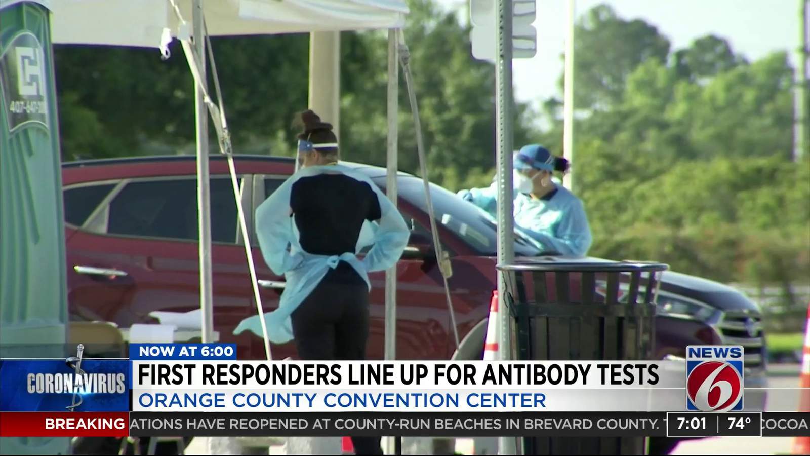 First responders line up for antibody tests