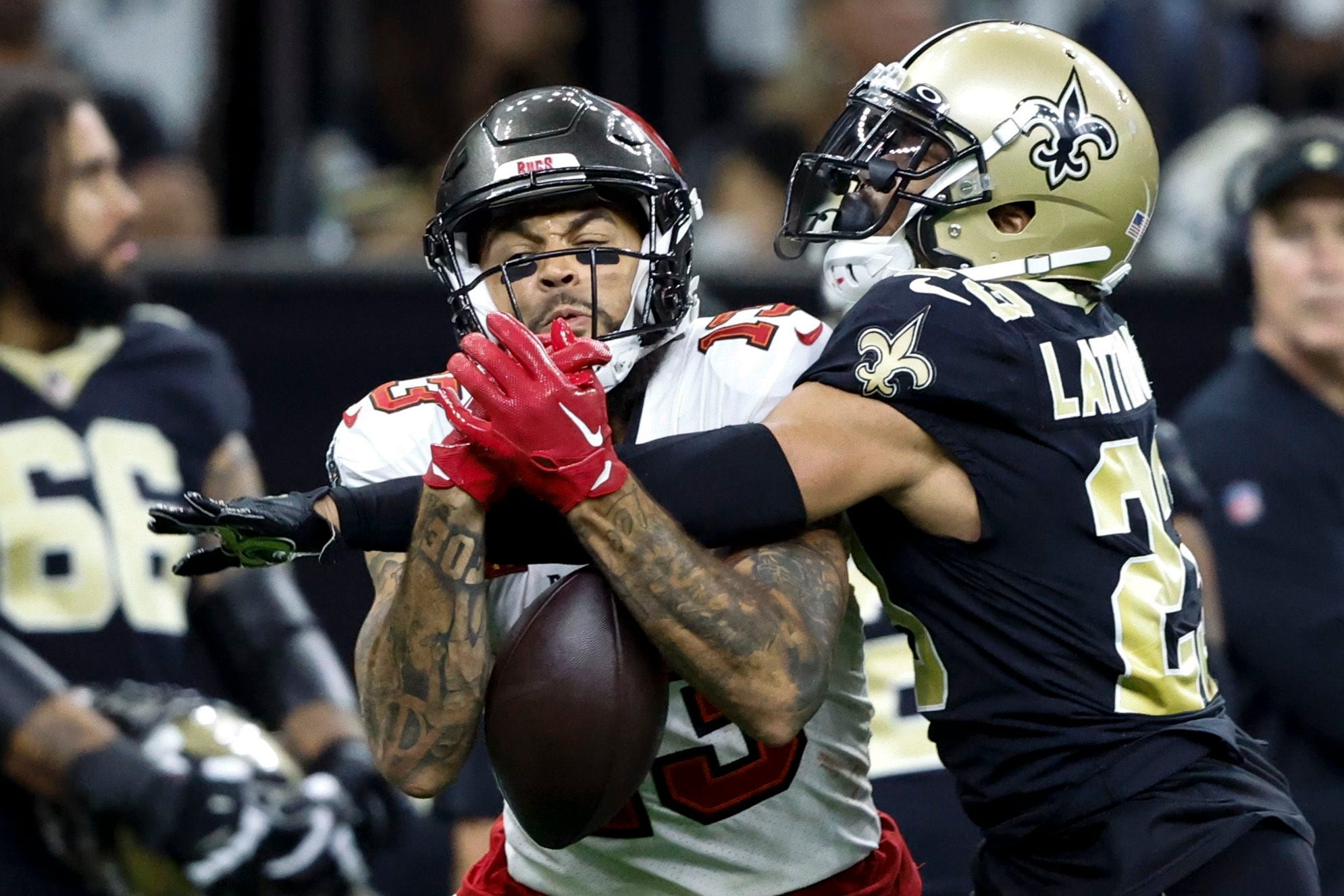 Buccaneers' Evans, Saints' Lattimore ejected in latest dust-up 