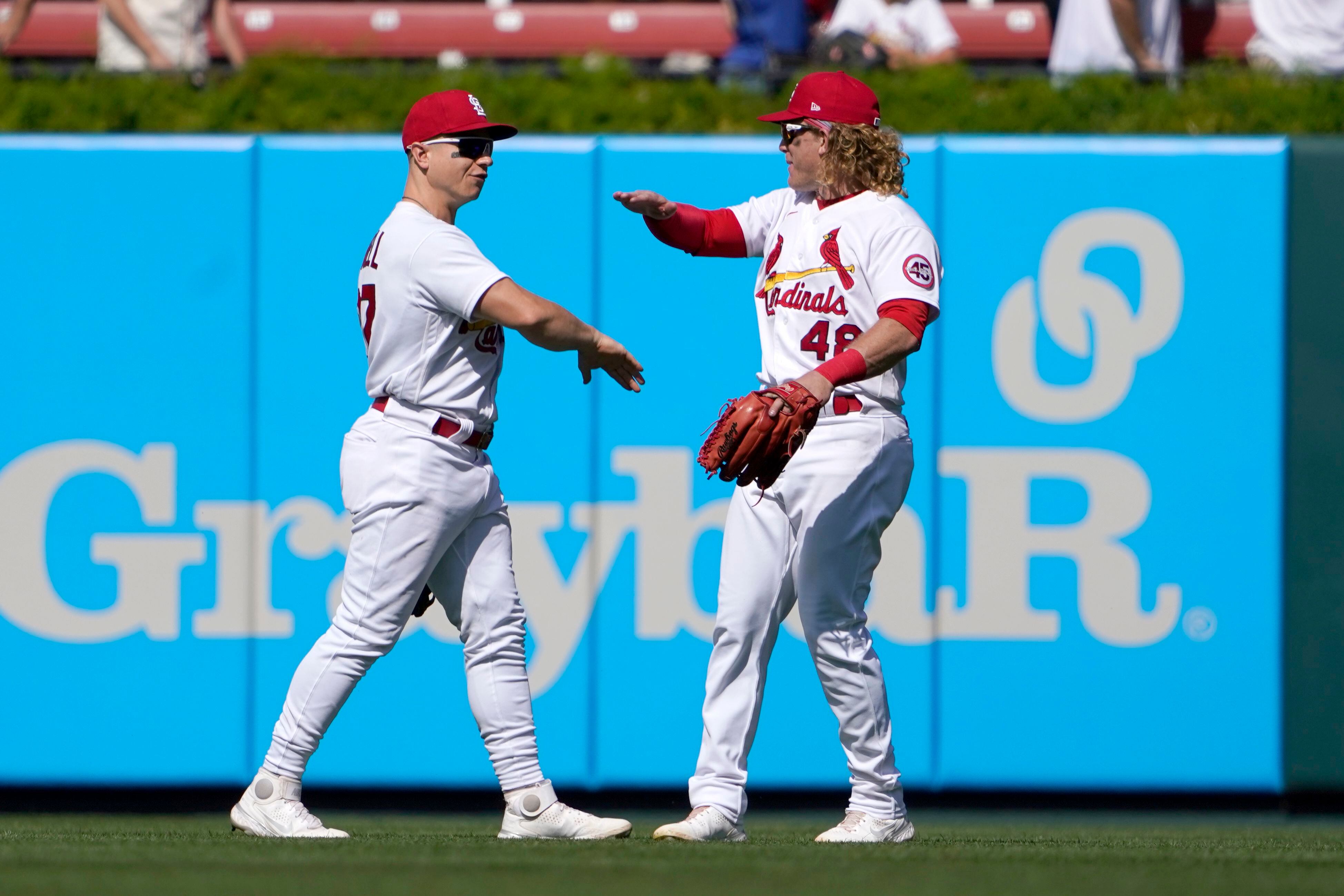 The Cardinals celebrated Tyler O'Neill's walk-off home run by