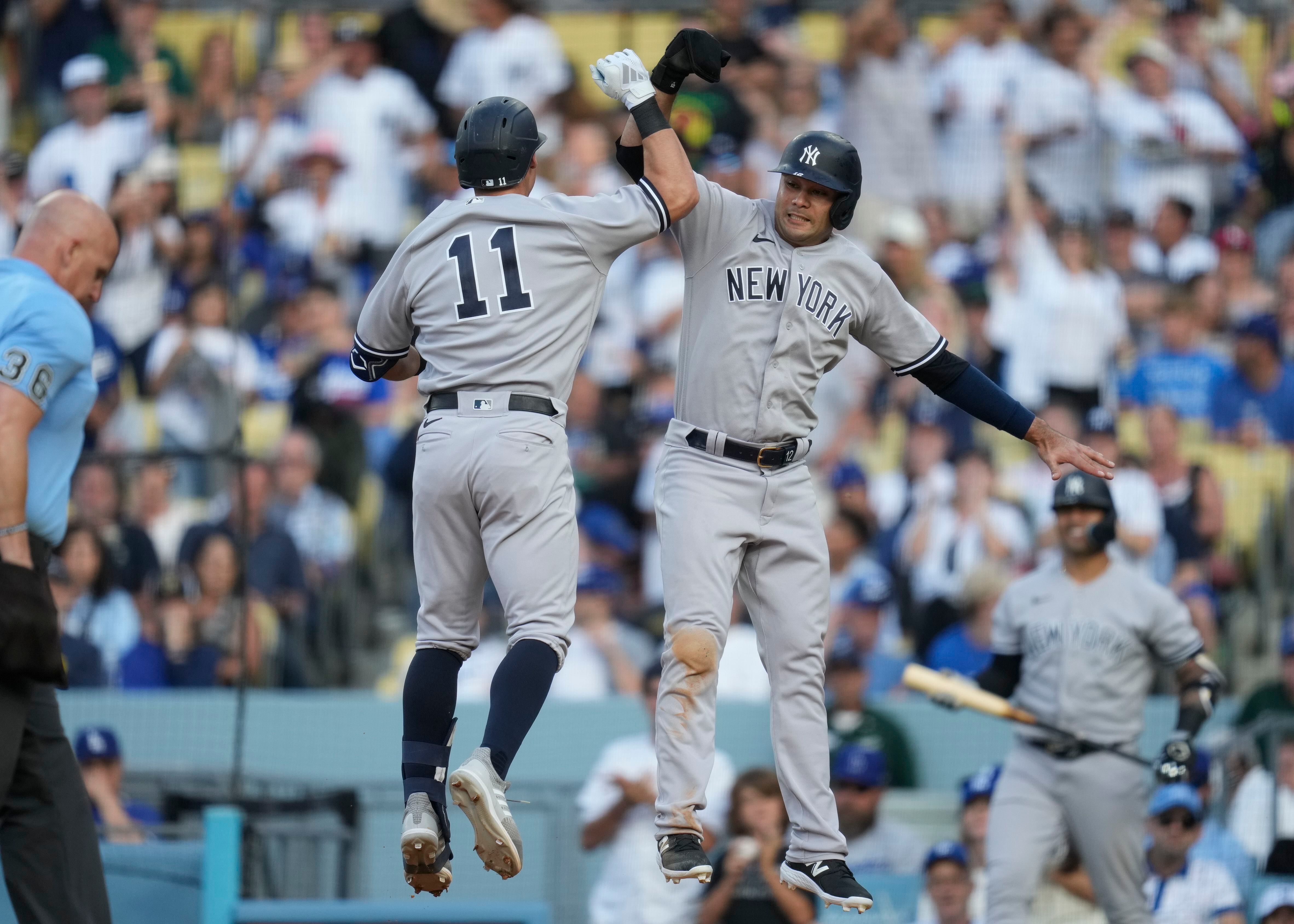 Anthony Rizzo, Isiah Kiner-Falefa working out for Yankees