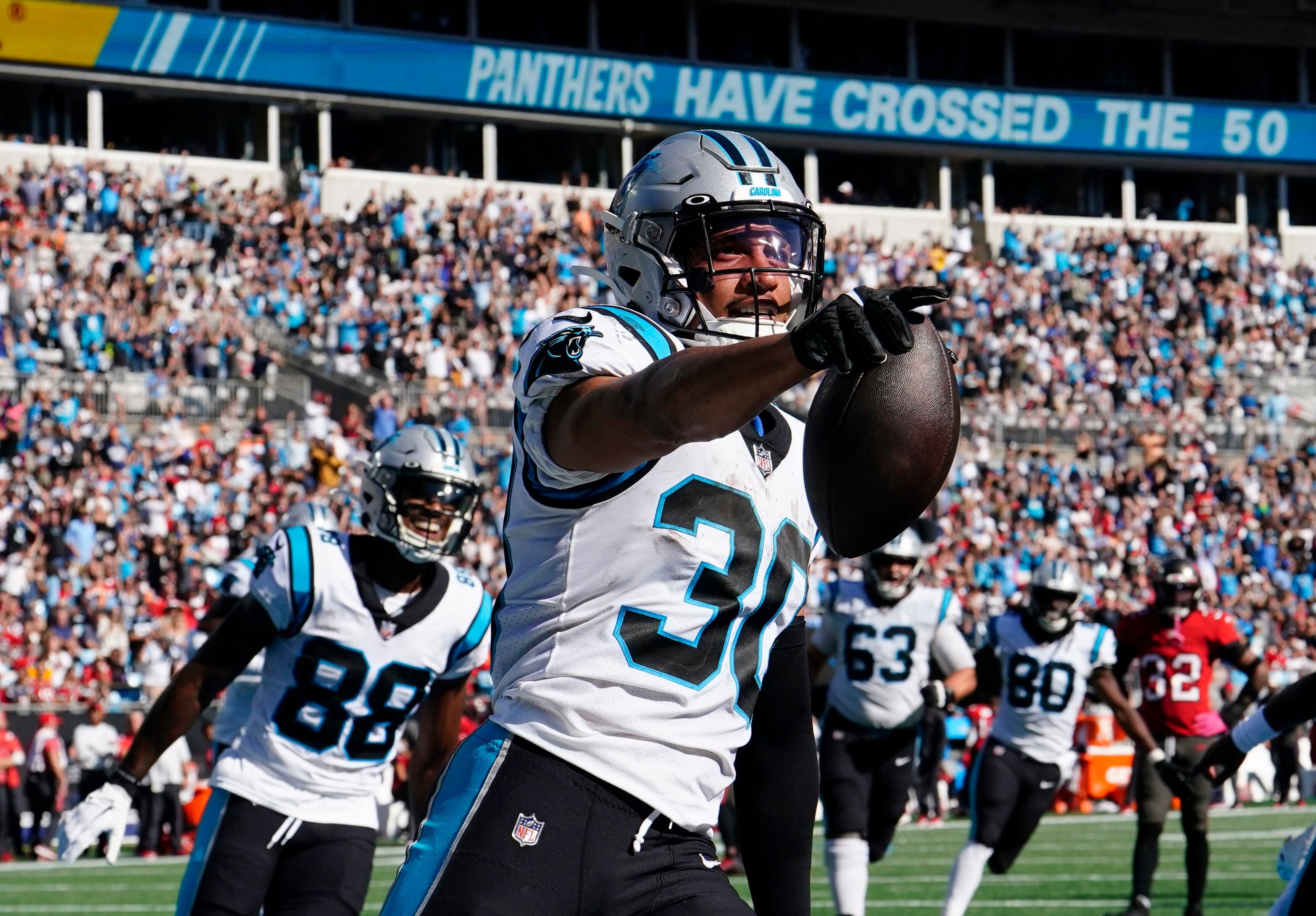 No McCaffrey? No problem for emboldened Panthers run game