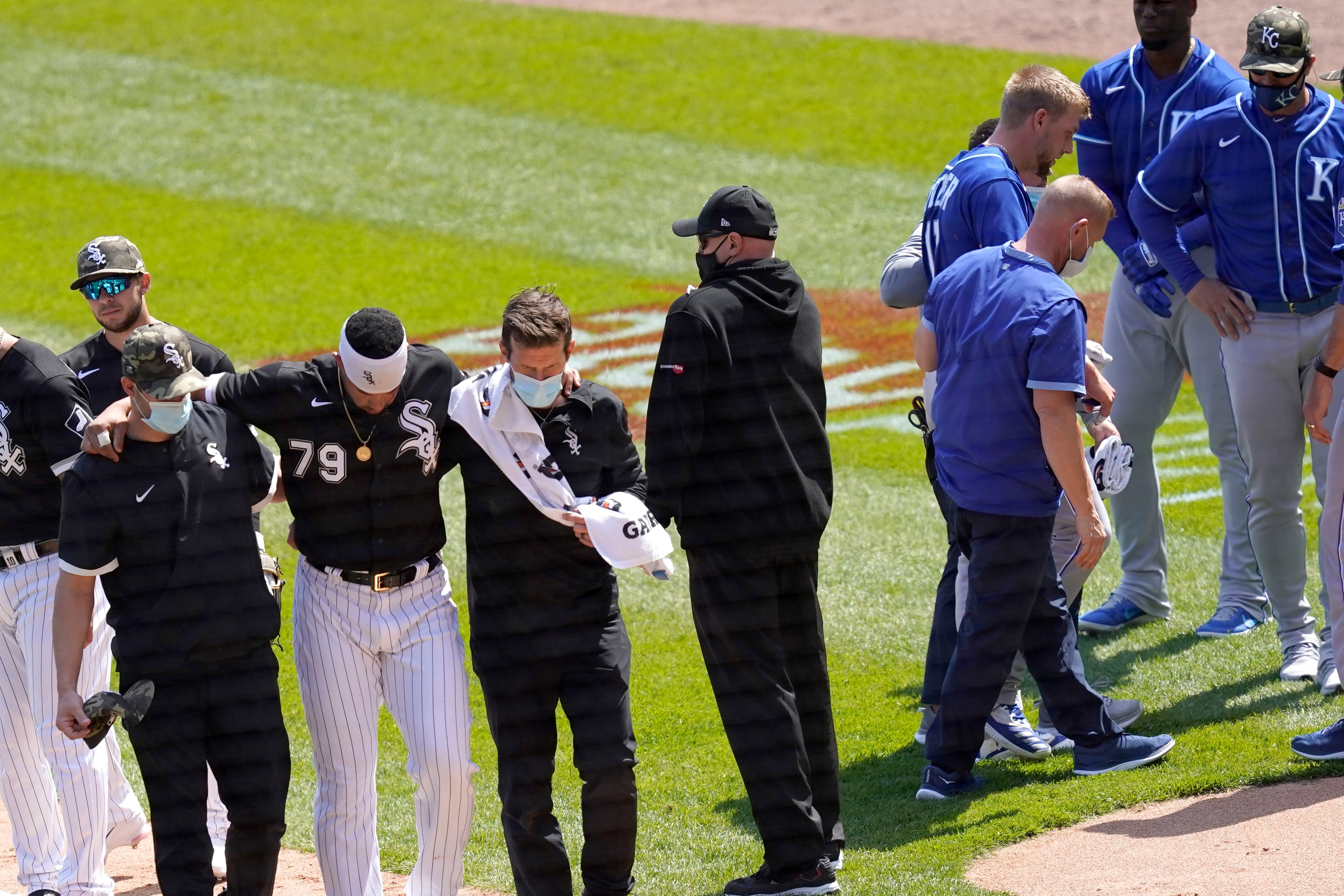 José Abreu, Hunter Dozier leave game after nasty collision - Sports  Illustrated