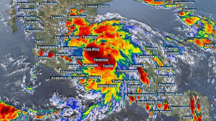 New tropical depression forms over the southwestern Gulf of Mexico thumbnail