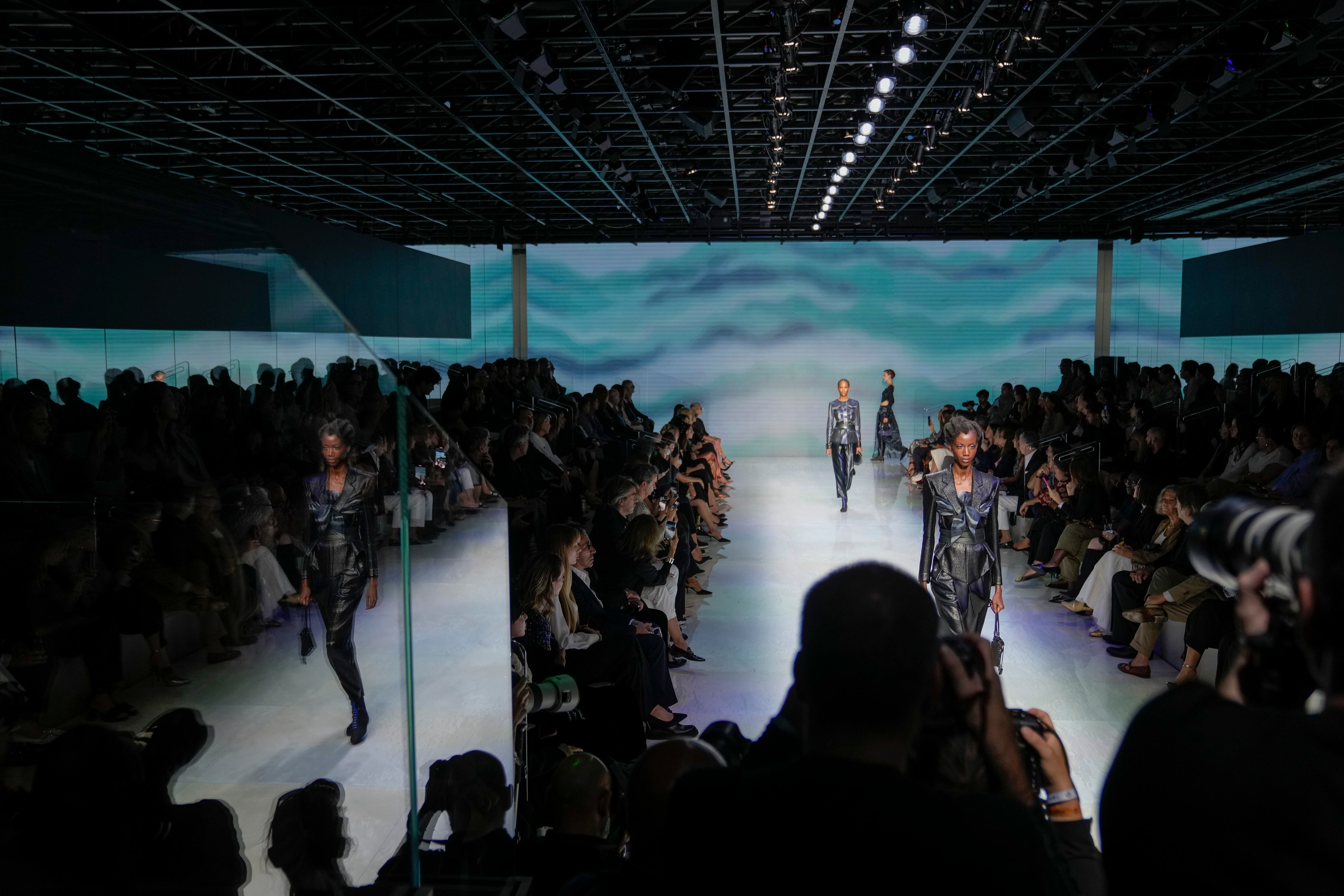 Milan Fashion Week: Armani offered shimmery elegance for spring/summer  2023, using a subdued colour palette with intriguing silhouettes – and 'a  little glitter' sprinkled by Giorgio Armani