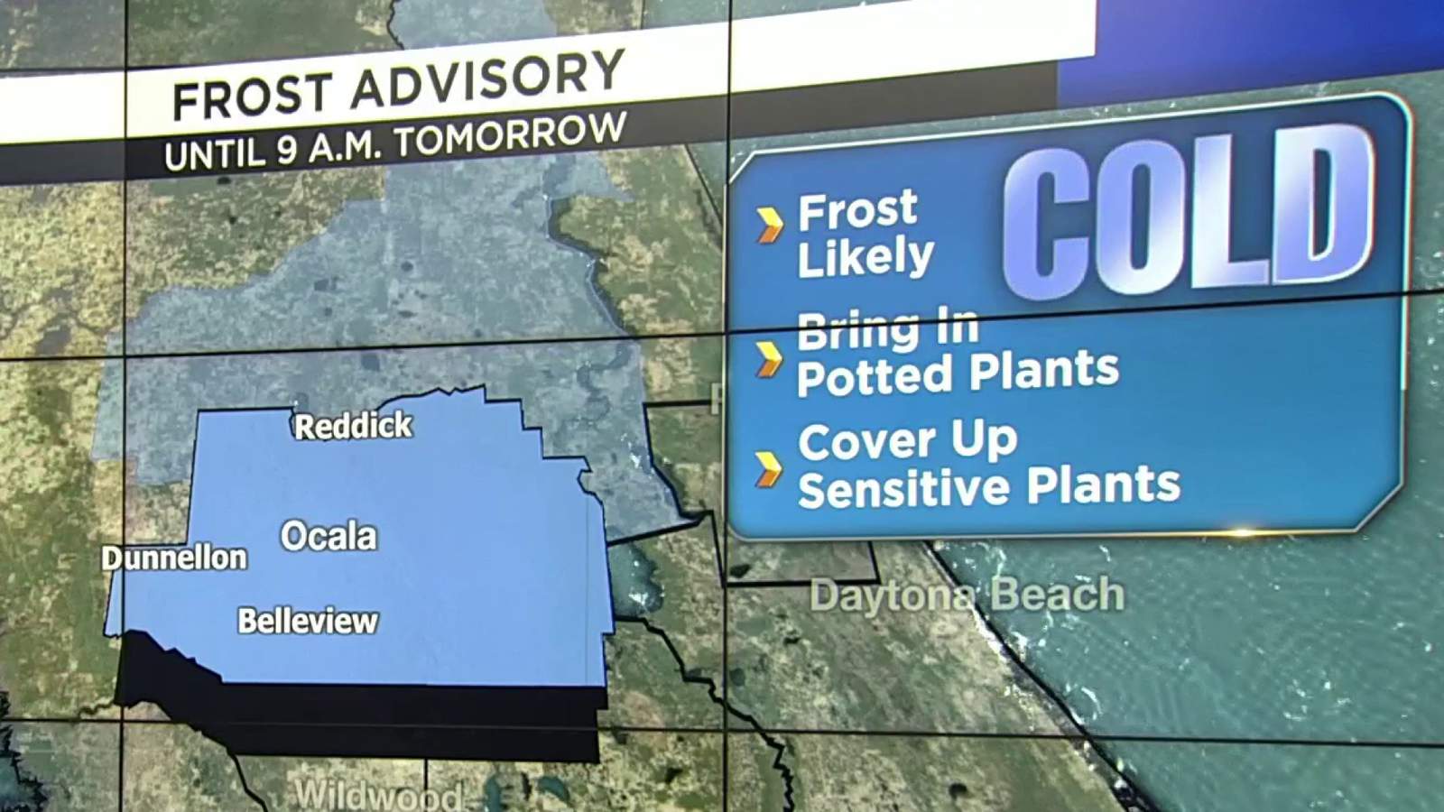 Cold shelter to open in Ocala as frost advisory issued in Marion County