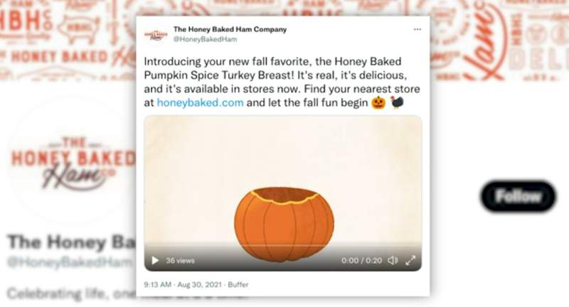 Pumpkin spice turkey? Honey Baked Ham debuts new fall flavor