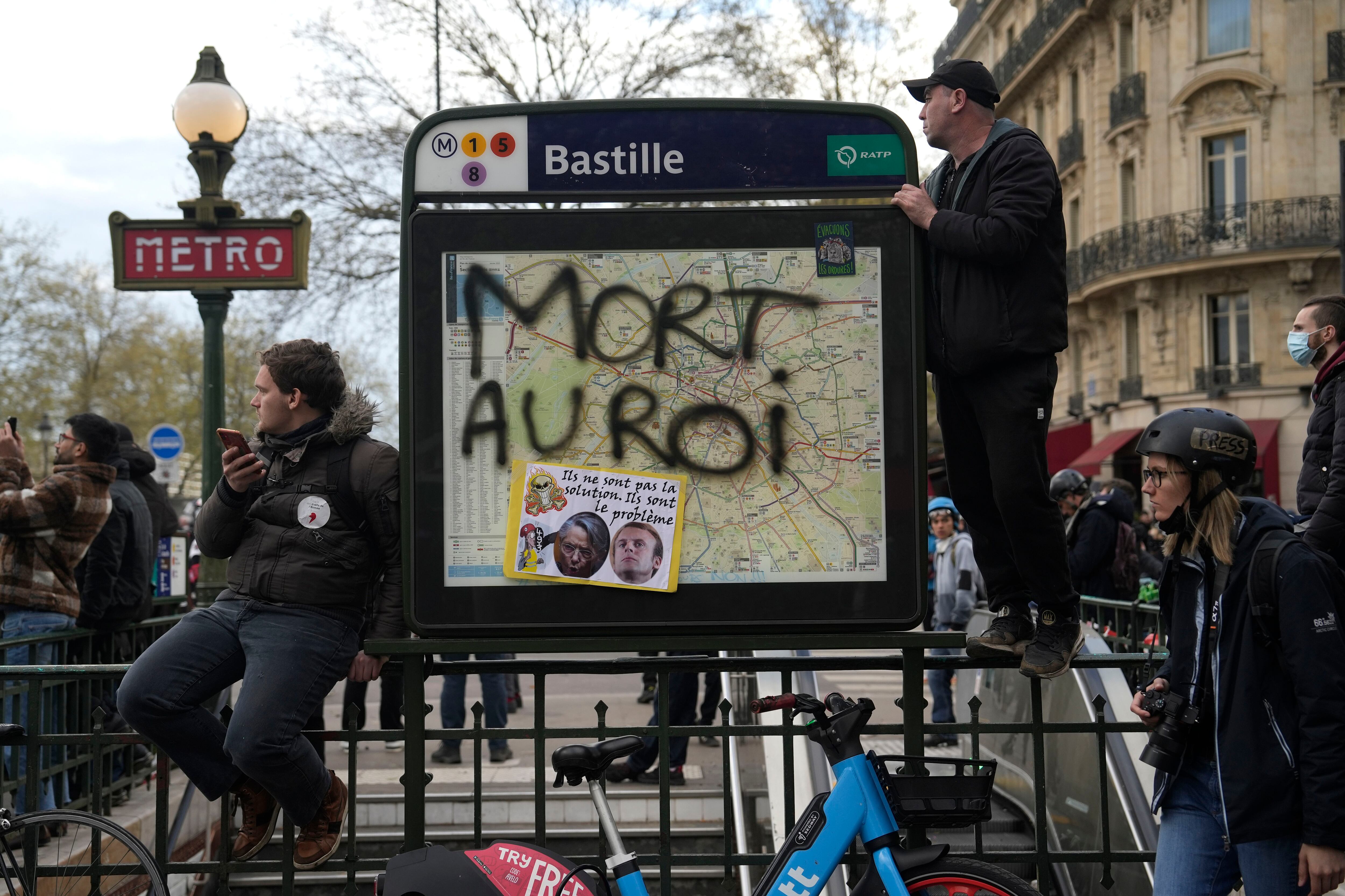 In Paris, Protesters Against Macron's Pension Plan Storm the LVMH  Headquarters