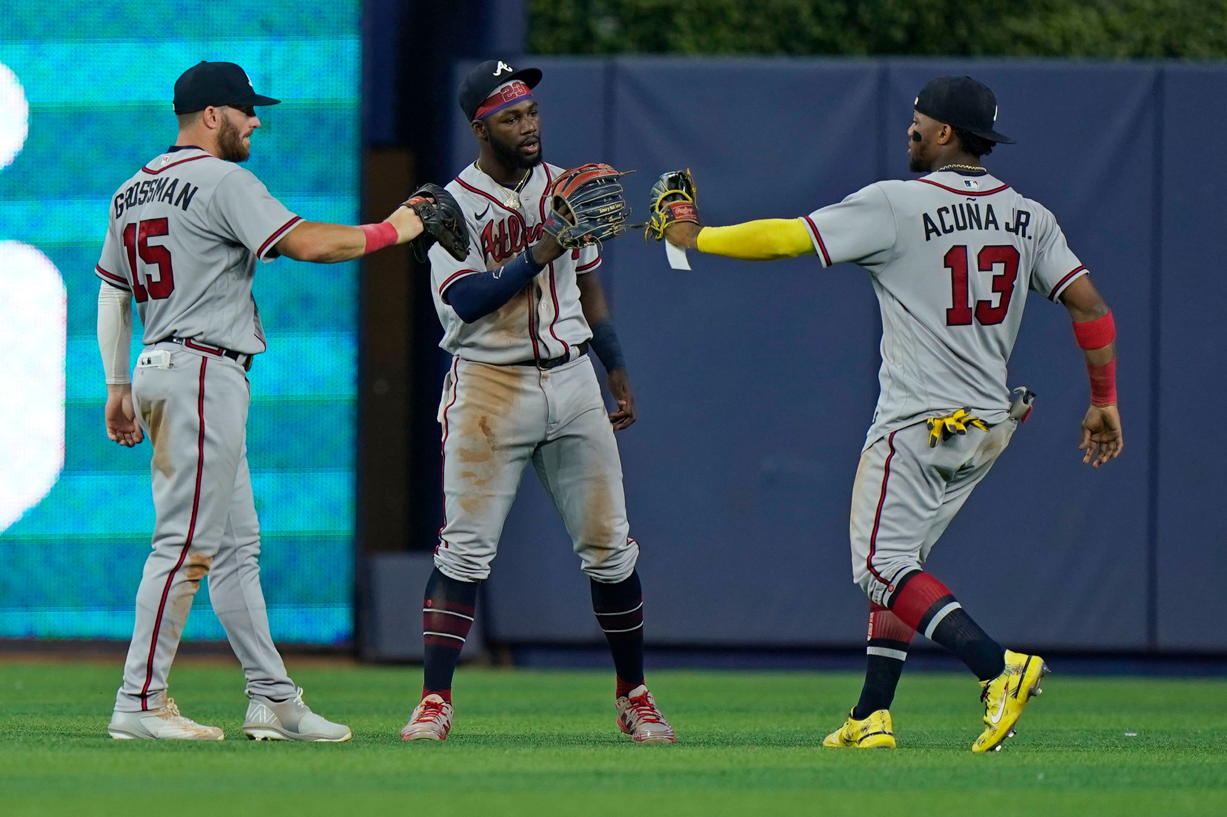 Ronald Acuna hit by pitch in bid for fourth consecutive leadoff homer