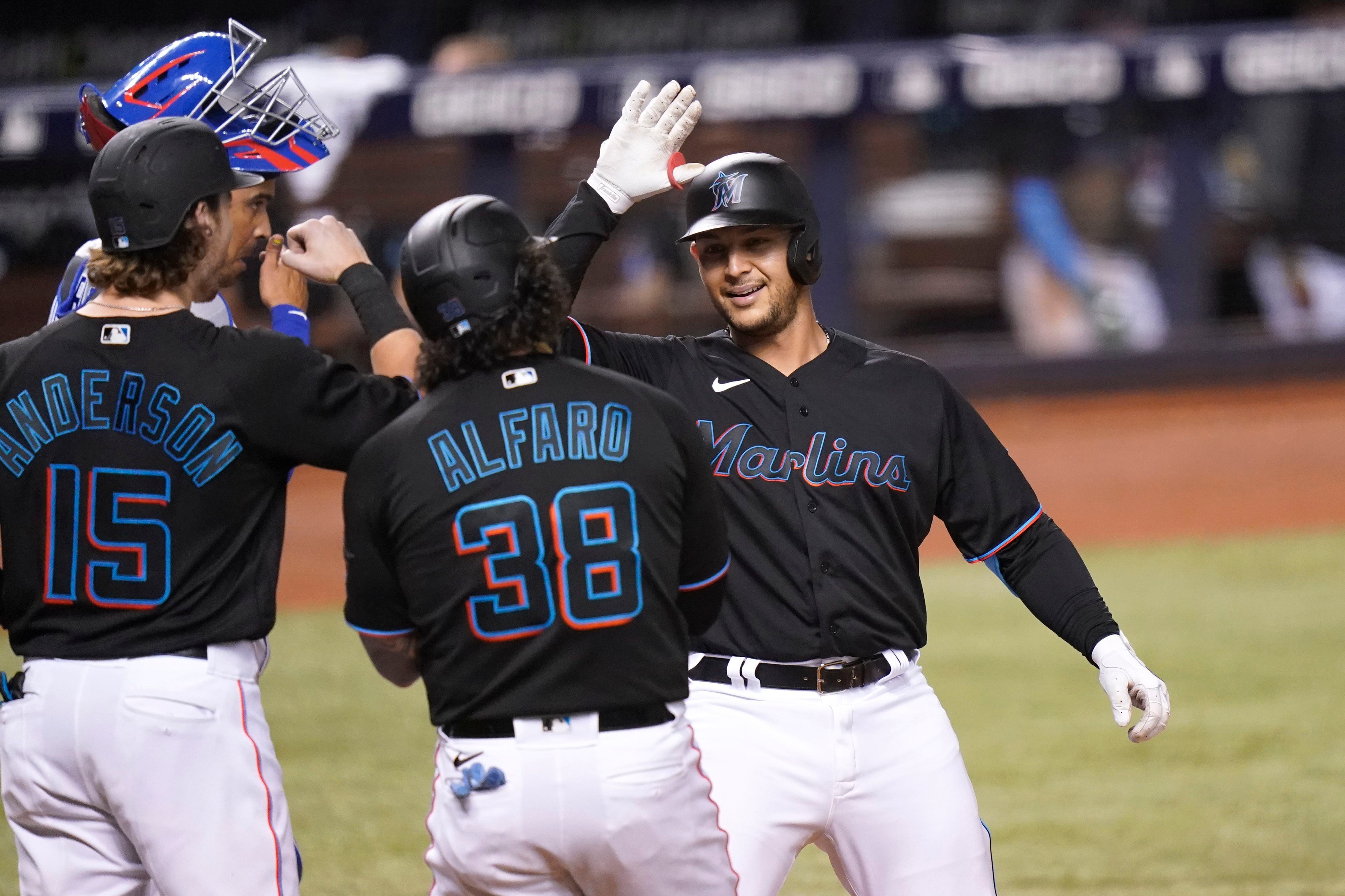 August 6 2021: Florida catcher Jorge Alfaro (38) during batting