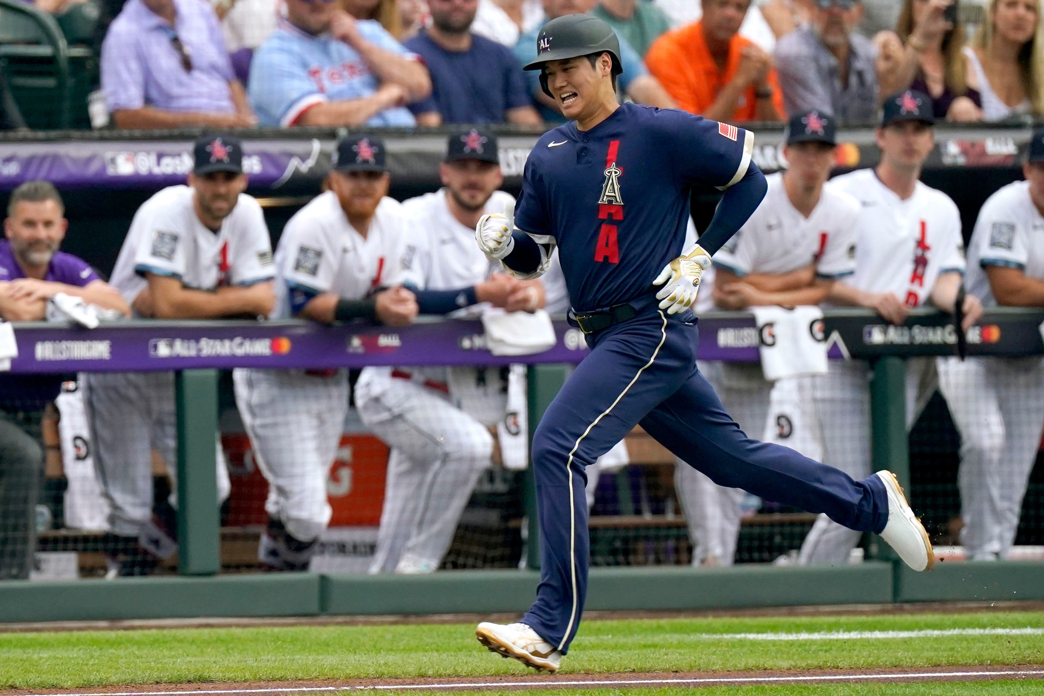 The Latest: Ohtani gets win in two-way All-Star first