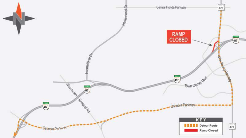 Paving of on-ramp to State Road 417 causing overnight closures
